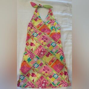 Lilly Pulitzer Girls Halter Dress in Monkey Print
